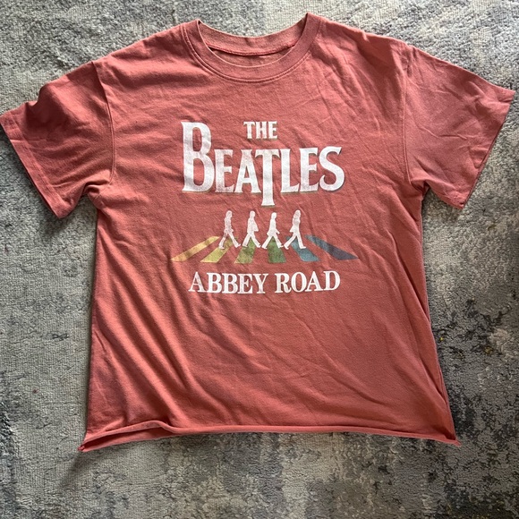 The Beatles Abbey Road Cropped T-Shirt - Rust - Picture 1 of 4